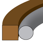 AS800B - 2 PC BTFE/NBR PISTON SEAL - INCH