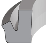 C2 - NITRILE ASYMMETRICAL PISTON U-CUP - METRIC