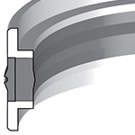 MDL - 3PC DOUBLE ACTING NBR/POM PISTON SEAL - METRIC