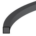 SQUARE LATHE CUT N70 NITRILE RINGS - INCH